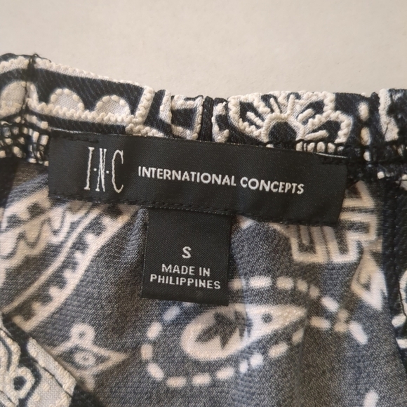 INC Women's Embroidered Black And White Tank Top, Size S - Picture 7 of 8